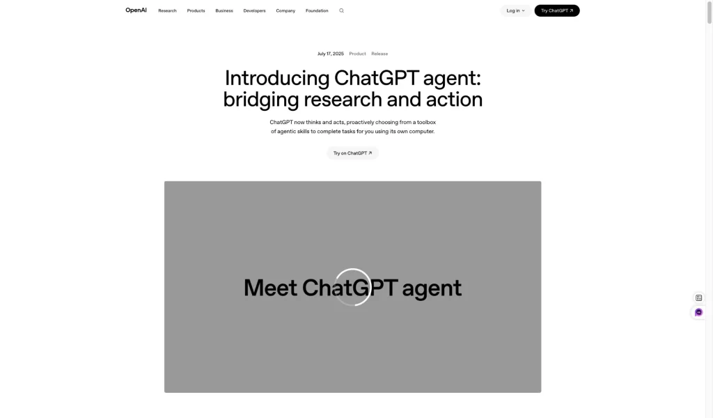 ChatGPT agent is a separate product direction from a normal chat answer, so it should not be collapsed into a simple writing-or-search comparison.