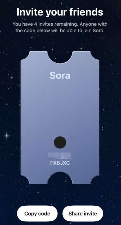 Sora 2 access is limited to invite-only users