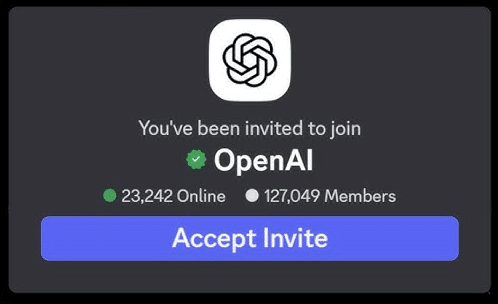 get access to OpenAI's Discord server