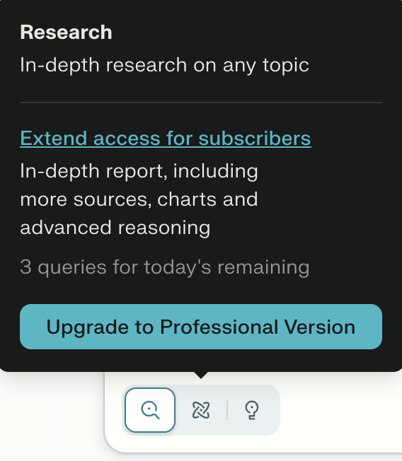 Deep Research Mode for Comprehensive Analysis