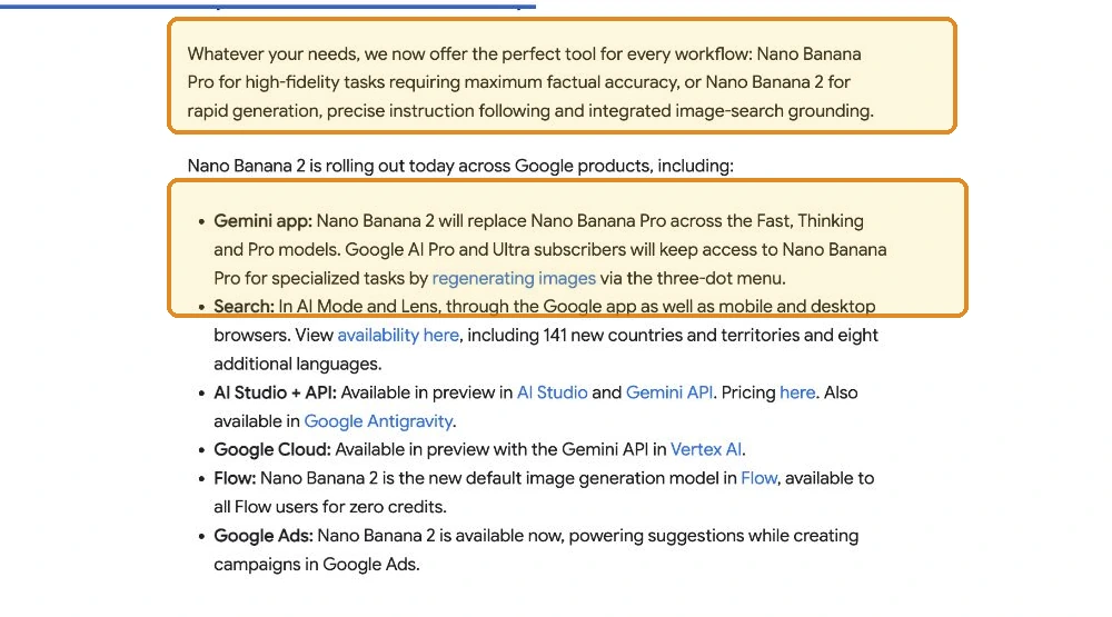 Google’s February 26, 2026 announcement says Nano Banana 2 becomes the Gemini app default while eligible Pro and Ultra subscribers retain a Nano Banana Pro regeneration route.