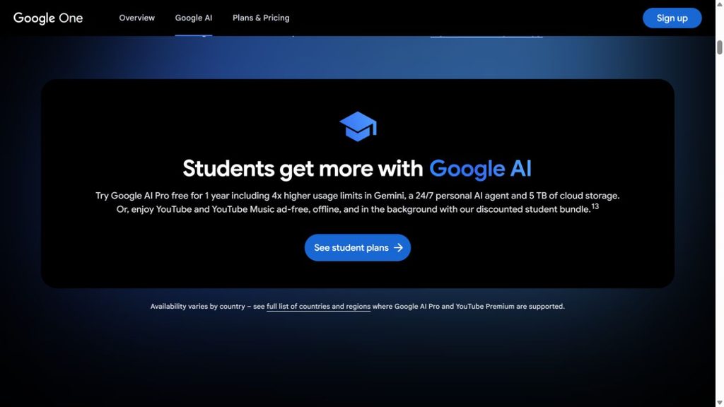 Offerta di Google per gli studenti statunitensi: un anno di Google AI Pro.