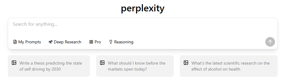 GlobalGPT interface with Perplexity-style search and research tools