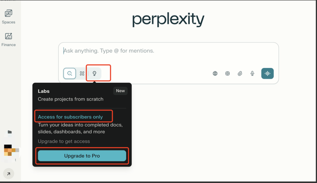 Perplexity Labs access for subscribers