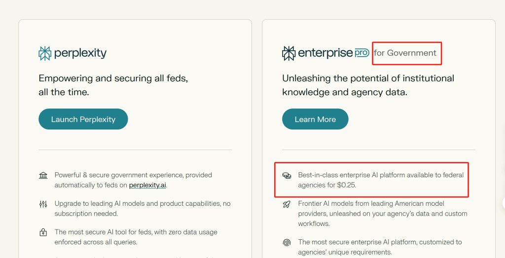 Some U.S. government employees may qualify for a free year of Perplexity Pro by signing up with an official
