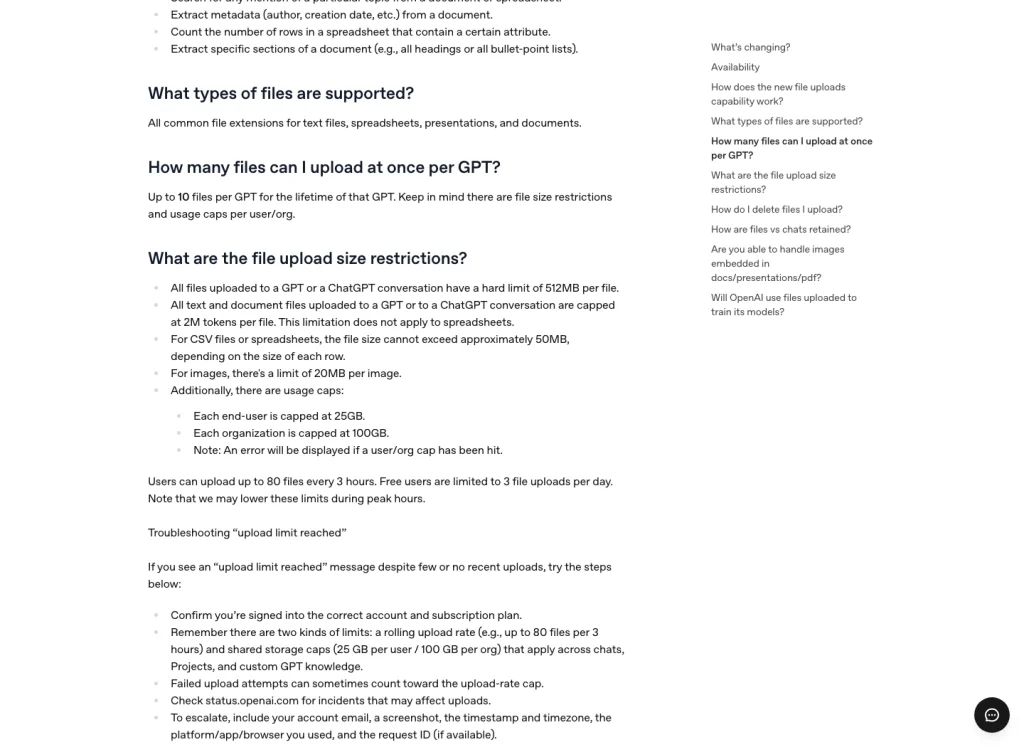 OpenAI's upload limits help explain file and image uploads, but they should not be treated as generated-image limits.