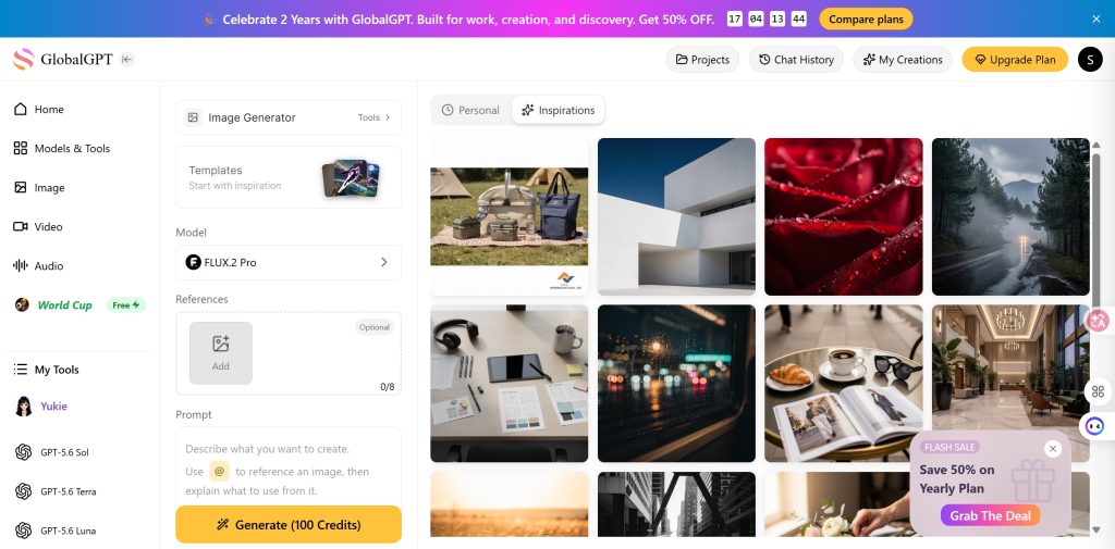 Try Flux 2 Pro on GlobalGPT