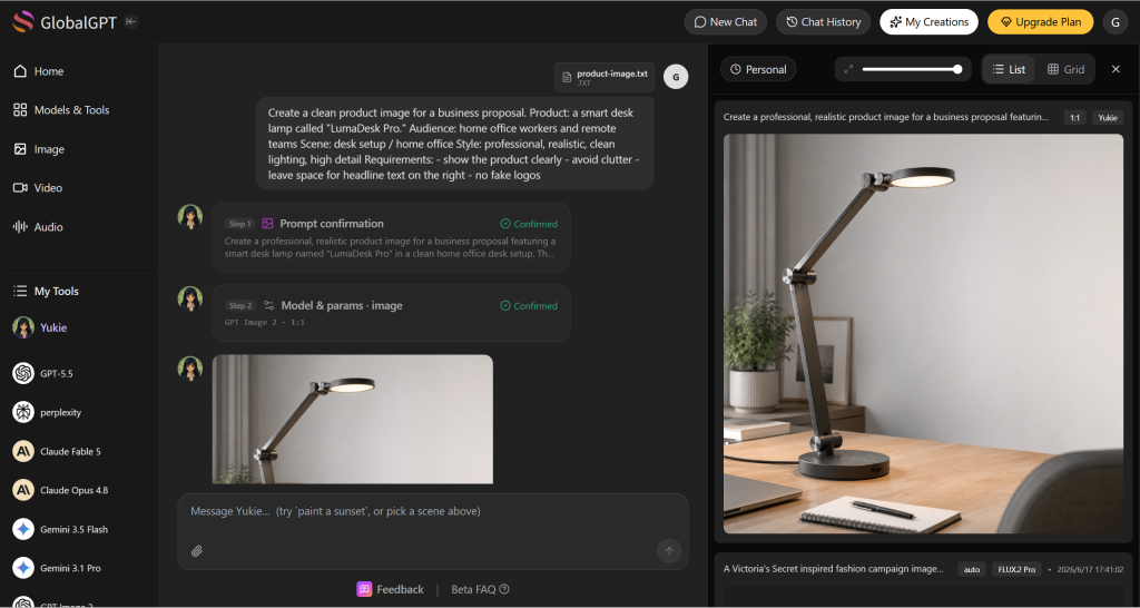 AI generated product image variations for office proposal or ecommerce listing