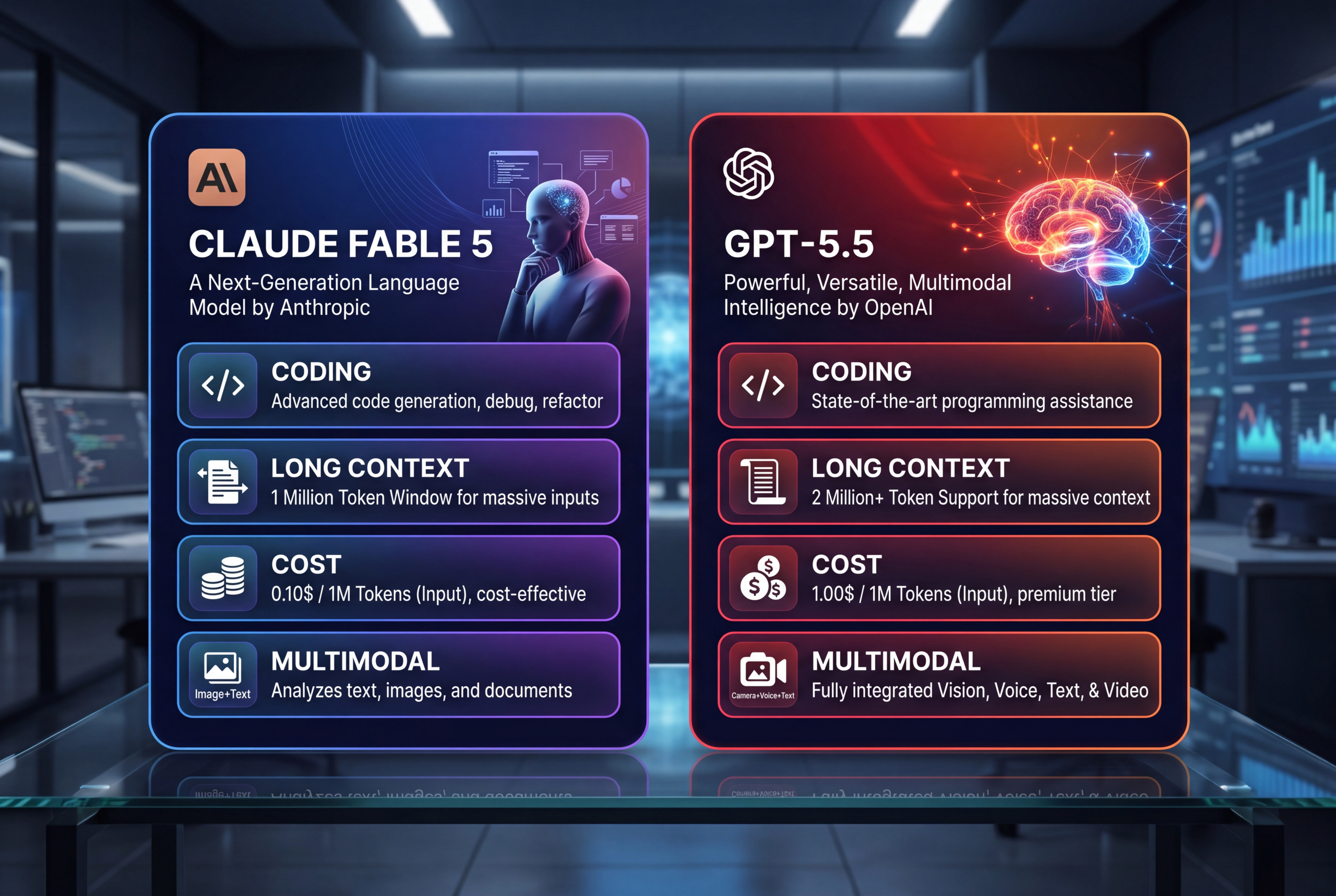 Claude Fable 5 vs GPT-5.5: benchmark, costi e confronto tra i linguaggi ...