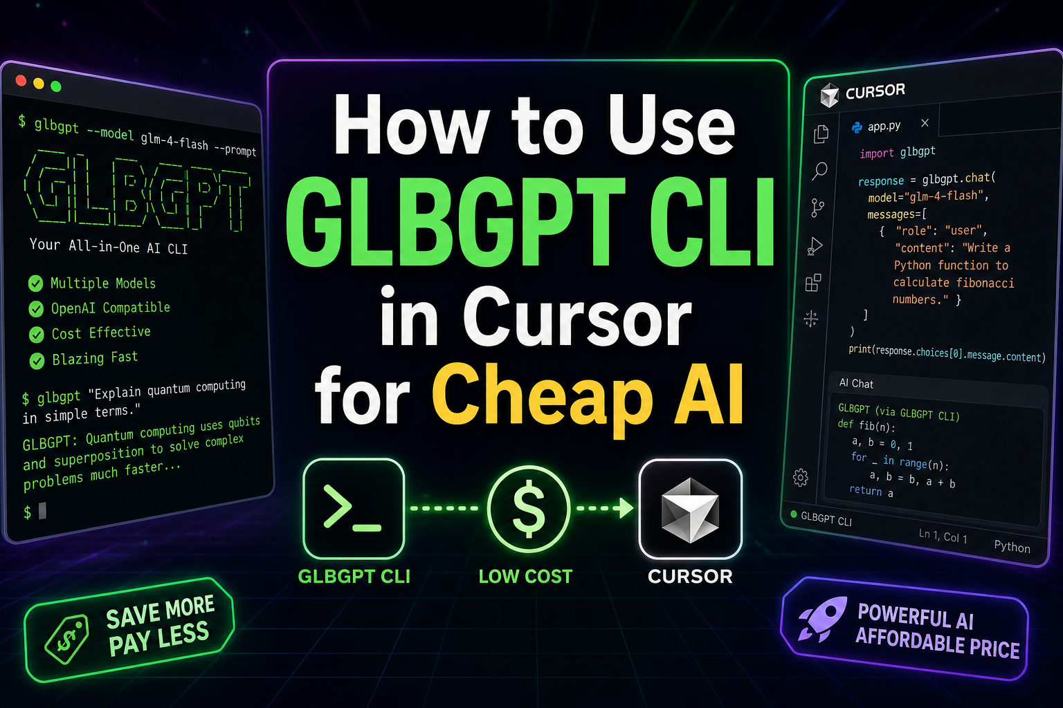 How to Use GLBGPT CLI in Cursor for Cheap AI