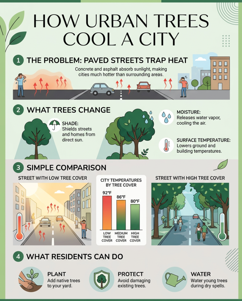 GPT Image 2 urban tree cooling infographic test result