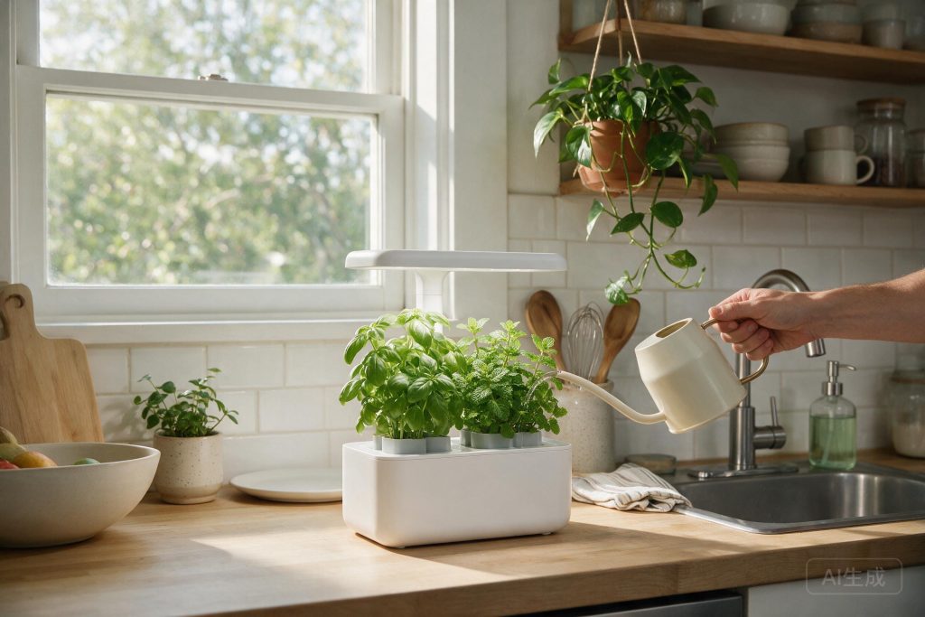 Seedream 5.0 Pro smart indoor garden lifestyle advertisement
