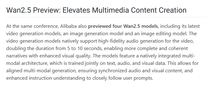  Wan 2.5 AI-videogenerator met beeld-naar-video-beweging en gesynchroniseerd geluid