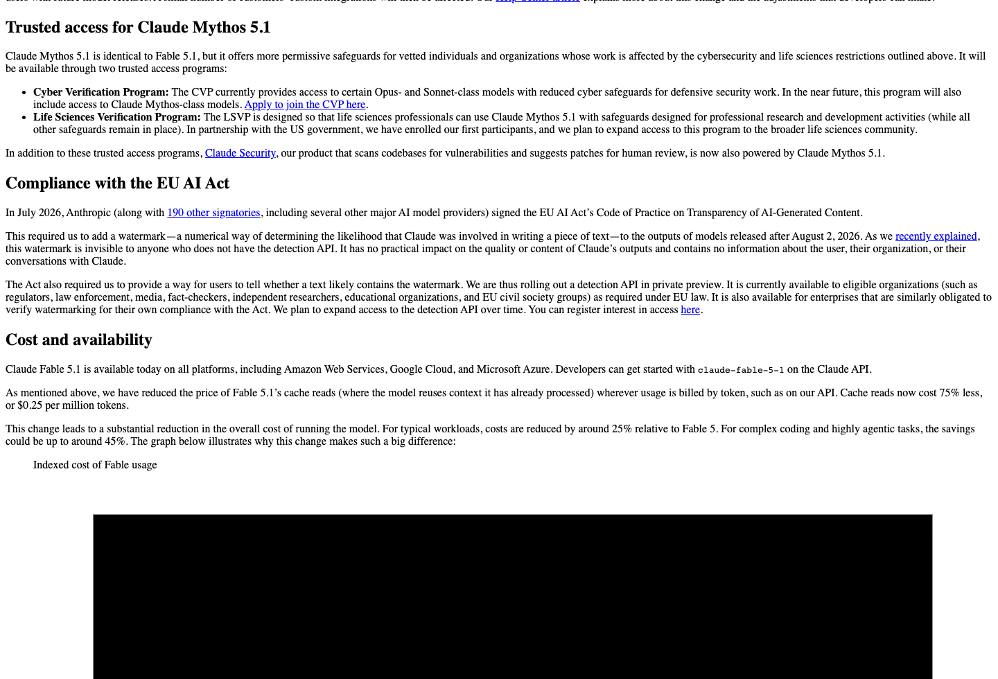 Official Claude Fable 5.1 pricing information