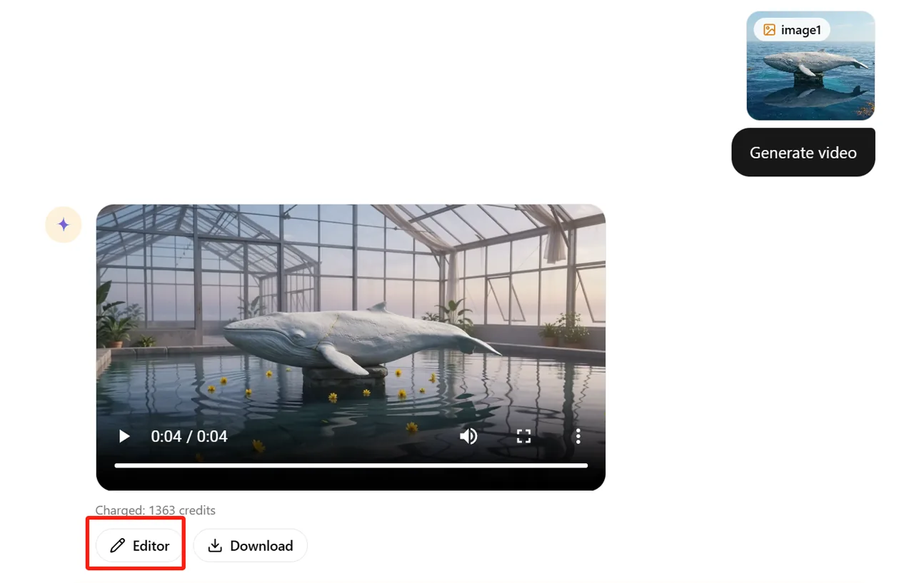 Four-second video generated from an edited image in Gemini Omni Flash