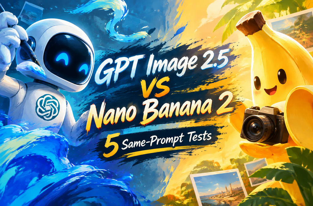 GPT Image 2.5 vs Nano Banana 2: 5 Same-Prompt Tests