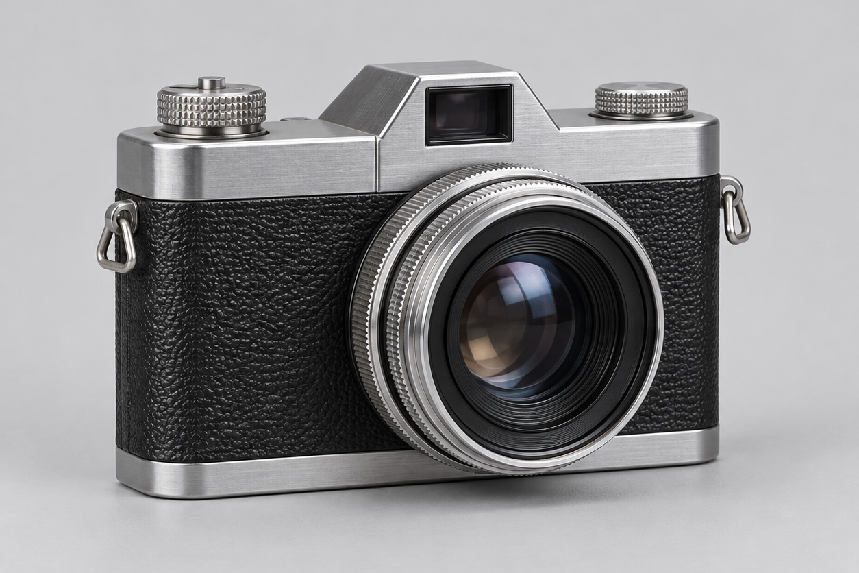 Unbranded vintage camera used as the Gen-2 route test input