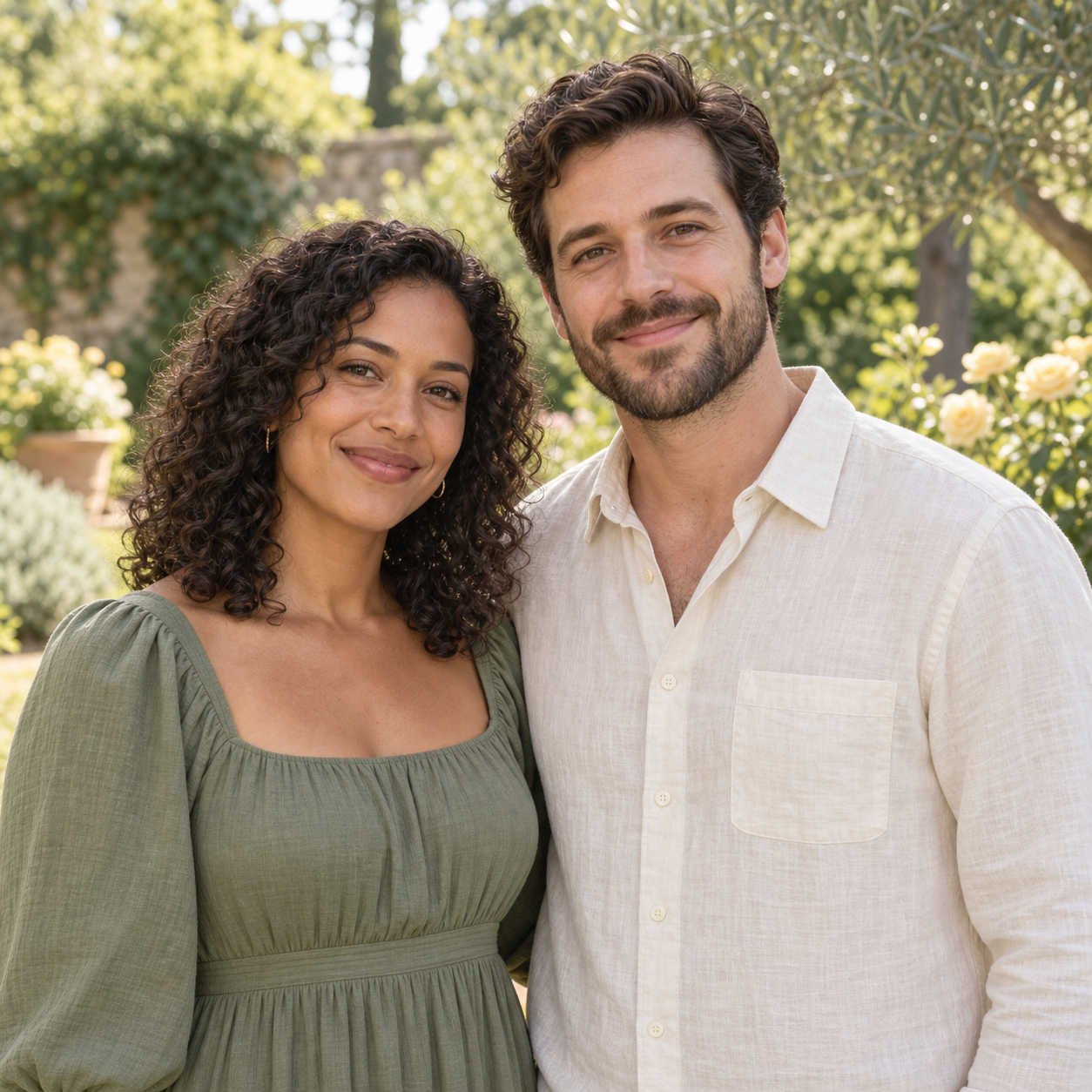 Fictional adult couple used as the reference photo.