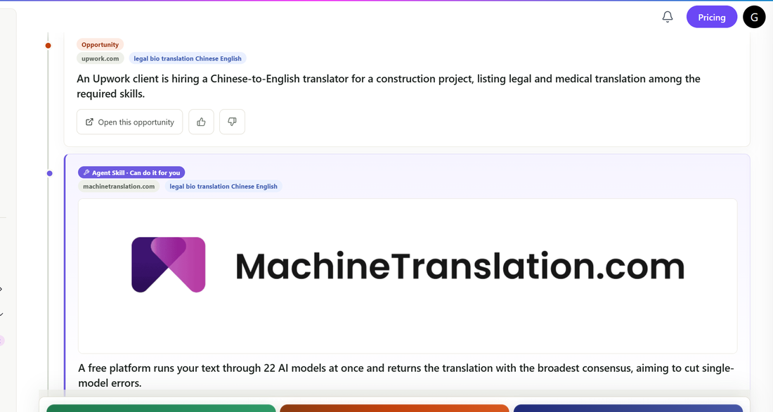 GlobalGPT AI RSS workspace showing an Opportunity feed and source-backed cards