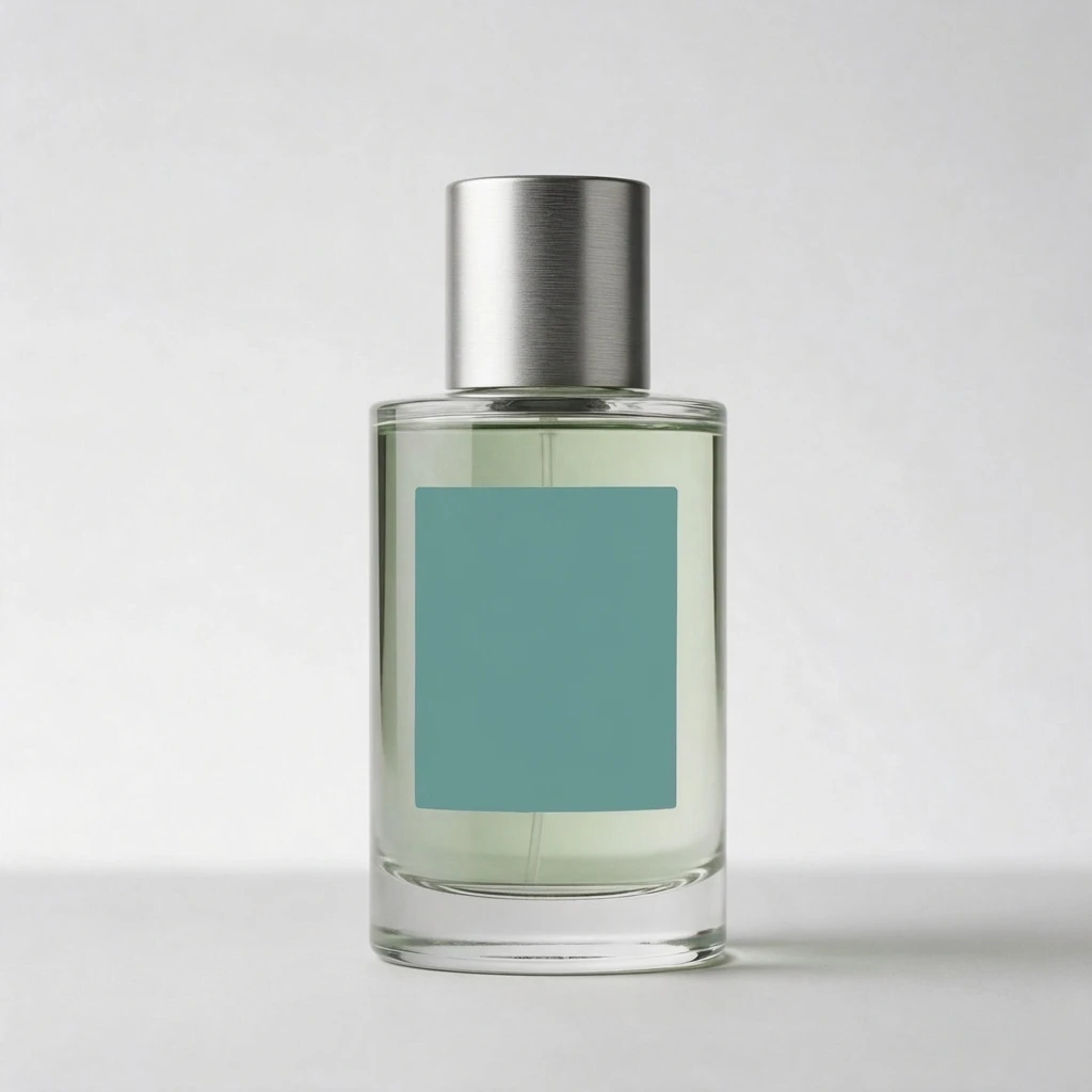 Nano Banana Pro local edit retaining the bottle and framing with a blank teal label and more even surface color