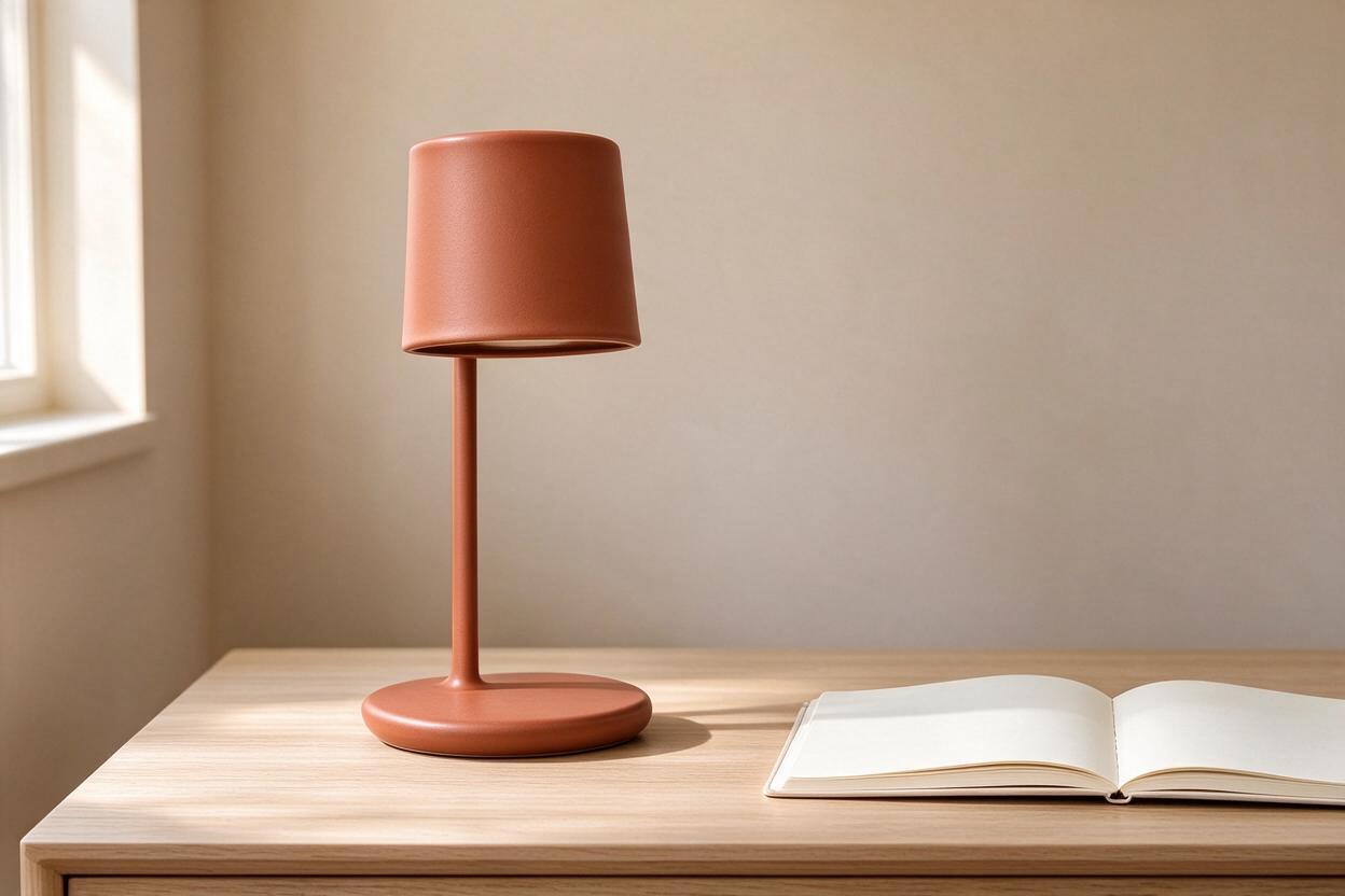 Flash reference edit changing the blue lamp toward terracotta